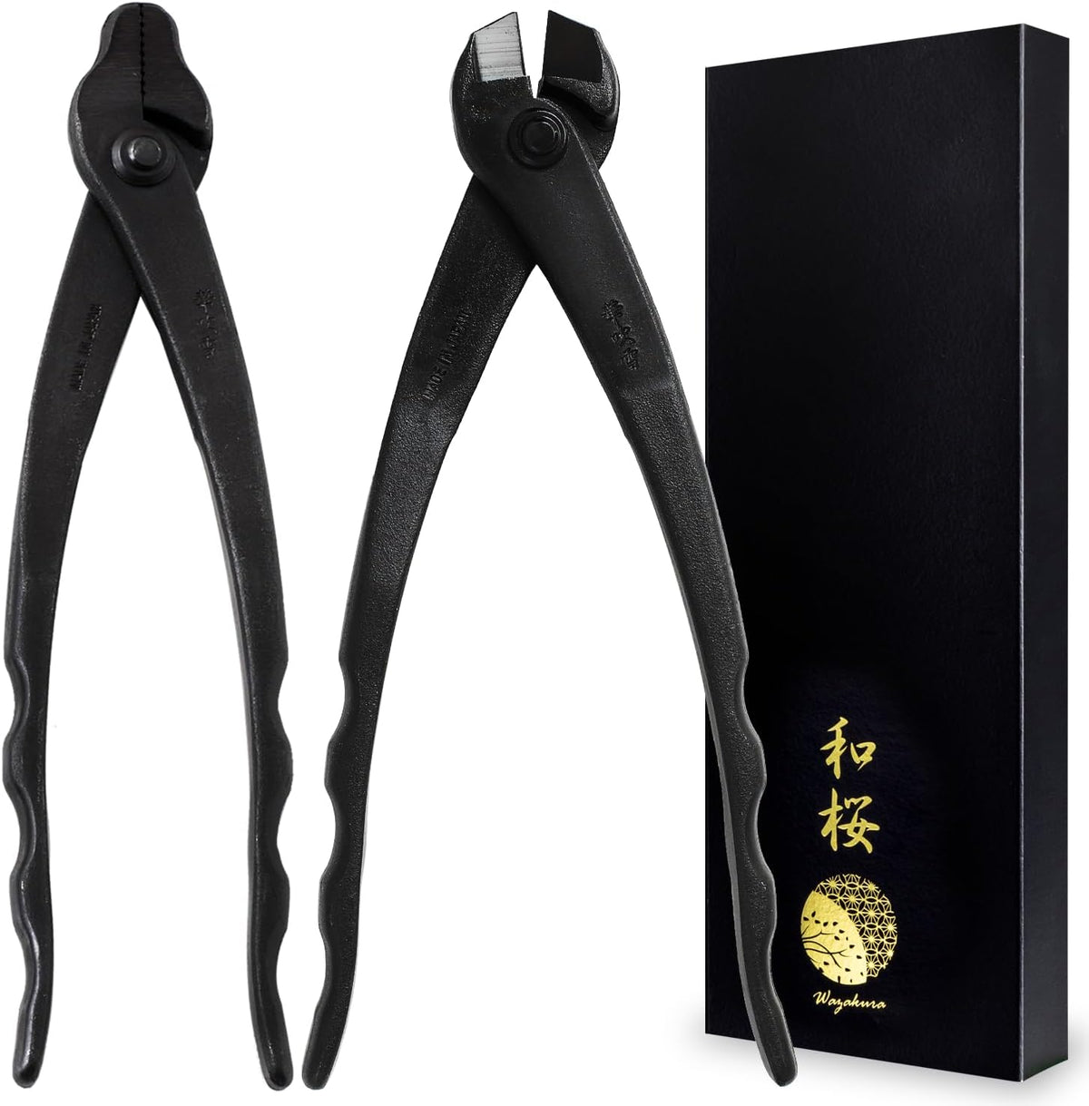 Wazakura Forged Japanese Bonsai Tool Set MADE IN JAPAN, Bonsai Tree Wire Cutter 7.7inch(195mm) + Bonsai Pliers 8.25inch(210mm)