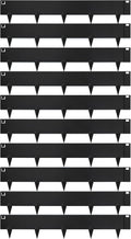 Worth Garden 10-Pack (34Ft Total) Galvanized Steel Landscape Lawn Edging - 8 in. H Bendable Metal Strips - Hammer-in 18-Gauge Flexible Black Edging Border - Yard Pathway Divider - Buckle Connection