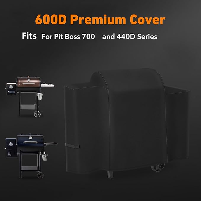 ZBXFCSH Heavy Duty 600D Polyester 73701 Cover Fits for PB Rancher 700,700D, 700S, 700SC, 440D. Waterproof Wood Pellet Grill Cover, All Weather Protection Outdoor BBQ Cover