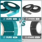 Easytle 2 Pack x 150 ft Stretch Tie Tape Roll, 1/2" Garden Tie Tape, Thick Sturdy Plant Ribbon Garden Green Vinyl Stake Gardening Tools for Indoor Outdoor Patio Plant Use