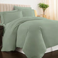 Pizuna Pure 100% Cotton Twin Duvet Cover Set, Luxurious 400 Thread Count Long Staple Cotton Sateen Weave with Button Closure (Combed Sea Foam Cotton Duvet Cover Twin)