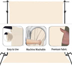 Cream Photography Backdrop for Photoshoot, Photo Backdrop Curtain, Perfect Cream Backdrops for Party Portrait Photoshoots Video Studio 10FTx20FT