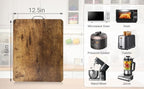 360° Rotatable Sliding Tray for Kitchen Appliances, Wooden Sliding Tray for Coffee Maker, Coffee Pot Slides for Countertop Installation, Easy to Slide (Brown, Large)