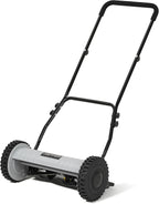 16" Push Reel Lawn Mower – Manual 5-Blade Hand Mower with Adjustable 3-Position Cutting Height (0.5"–1.75") – Lightweight, Eco-Friendly, Steel Blades – 2-Year Warranty