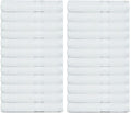 Casa Lino Face Towels & Body Wash Cloths for Showering - 100% Cotton Wash Cloths for Bathroom - Highly Absorbent & Quick Drying Washcloth Set - Cotton Washcloths 24 Pack (12" x 12") - (White)