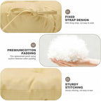 Porch Swing Cushions,Outdoor Cushions 3 Seater Replacement with Backrest, Waterproof Thickened Bench Cushion with Ties for Porch, Patio,Outdoor, Backyard and Garden (Beige Yellow 60 * 40 in)