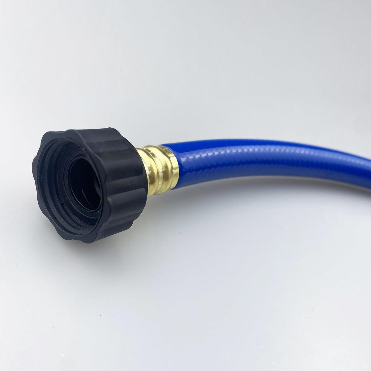 PVC Garden Hose 1/2 Inch, Flexible Water Hose with Male and Female Fittings, No Leaking, Heavy Duty, for Household, Outdoors, Lawns, Patio (1 FT, Blue, Plastic Fittings)