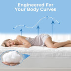 YUGYVOB King Mattress Topper - 800GSM Extra Thick Cooling & Breathable Mattress Pad with Deep Pocket 8"-21" & Soft Down Alternative Filling, White