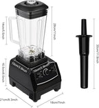 2L 2200W Professional Countertop Blender Heavy Duty Household Grade Blender Mixer with Food Grade ABS Stirring Rod for Milkshakes and Ice Cream (black)