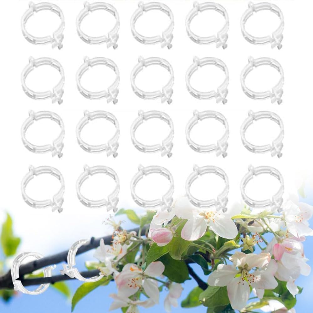 Plant Support Clips, Reusable Garden Clips Plant Holder Clips, Plastic Tomato Vine Grape Clips for String Trellis Plant Clips for Climbing Plants Support Outdoor Indoor Gardening Supplies (150, White)