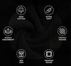 Avalon Towels Luxury 8 Piece Towels Set, 2 Bath Towels, 2 Hand Towels and 4 Washcloths, 600 GSM 100% Ring Spun Cotton Highly Absorbent Bathroom Towel Set, Ideal for Hotel, Spa and Gym (Black)