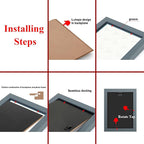 RPJC 11x14 Picture Frames Made of Solid Wood and High Definition Glass Display Pictures 8x10 with Mat or 11x14 Without Mat for Wall Mounting Photo Frame Brown