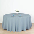 Efavormart Round Tablecloth, 120 Inch Stain & Wrinkle Resistant Washable Table Cloth, Decorative Polyester Fabric Table Cover for Banquet, Wedding, Dining - Dusty Blue