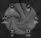 Avalon Towels Luxury 8 Piece Towels Set, 2 Bath Towels, 2 Hand Towels and 4 Washcloths, 600 GSM 100% Ring Spun Cotton Highly Absorbent Bathroom Towel Set, Ideal for Hotel, Spa and Gym (Grey)