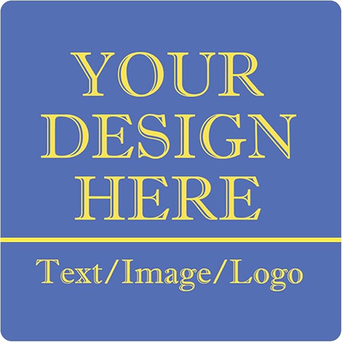 Custom Stickers 70-1000 Personalized Labels for Birthday Party Wedding, Customized Stickers for Business Logo(Square)