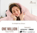 Pizuna 100% Cotton Twin 2 Pc Duvet Cover + 1 Pc Fitted Sheet Set 400 Thread Count Light Pink Sateen Weave Luxurious Long Staple Cotton 4 Piece Bedding Set-1 Duvet Cover, 1 Pillow Sham, 1 Fitted Sheet
