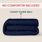 Kotton Culture 120"x98" 1 Pc Oversized King Duvet Cover Only 100% Egyptian Cotton - 600 TC Comforter Cover, Zipper Closure & Corner Ties - Fits Large King Inserts (Oversized King, Navy Blue)