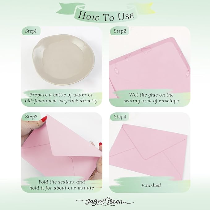 50 Pack 5x7 Envelopes Letter Size, Pink A7 Envelopes Self Seal for Wedding Invitation, Envelope 5.4x7.6 for Greeting Cards, Photos, Baby Shower, Graduation, Thank You Cards, Announcements