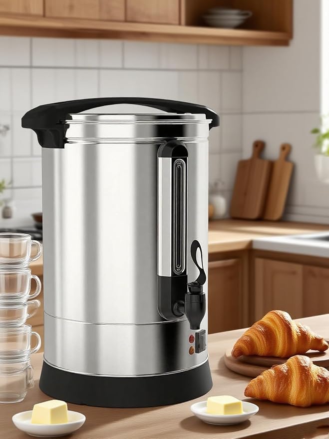 Coffee Urn 120 Cup,14L Commercial Coffee Maker for Party Buffet Catering, Stainless Steel Large Hot Coffee Dispenser,Hot Beverage Dispenser,Hot Water Urn