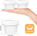 TUZAZO 4 Oz Food Storage Containers with Screw Lids, 12-Count BPA Free Small Snack Plastic Freezer Container for Sauce, Jam and Puree, Reusable Plastic Ice Cream Containers