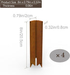 Cor-Ten Steel Landscape Edging Connector Clip with Rust Patina Finish, Pre-Rusted Cor-Ten Connector Clip, 8 in
