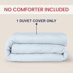Kotton Culture 120"x120" 1 Pc Super King Plus/Super Oversize King Duvet Cover Only 100% Egyptian Cotton - 600 TC, Zipper Closure & Corner Ties - Fits Only Extra Large Inserts - Blue Sky
