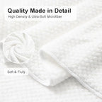 8 Piece Large White Family Bath Towel Set-2 Oversized Bath Towel Sheets,2 Hand Towels,4 Washcloths-600GSM Soft Highly Absorbent Quick Dry Beach Chair Towels Woven Towels for Bathroom Hotel and Spa