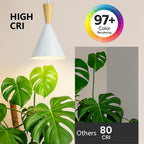 Hanging Grow Lights for Indoor Plants, Full Spectrum, with Timer and 15FT Power Cord, 20W Pendant Plant Lights for Indoor Growing, Large Tall Plant, Garden, Flowers, Greenhouse(White)