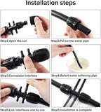 Barbed Tee Irrigation Fittings 1/2 Inch to 1/4 Inch Drip-proof Fitting for Irrigation Pipe (1/2'' ID x 0.60''-0.63'' OD) 6-Way-20 PCS