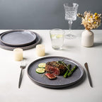 AmorArc Stoneware Dinnerware Sets,Round Reactive Ceramic Plates and Bowls Sets,Highly Scrath Resistant | Dishwasher & Microwave Safe Dishes,Service for 6 (18pc)