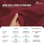 Pizuna Pure 100% Cotton King Duvet Cover Set, Luxurious 400 Thread Count Long Staple Cotton Sateen Weave with Button Closure (Combed Rio Red Cotton Duvet Cover King)