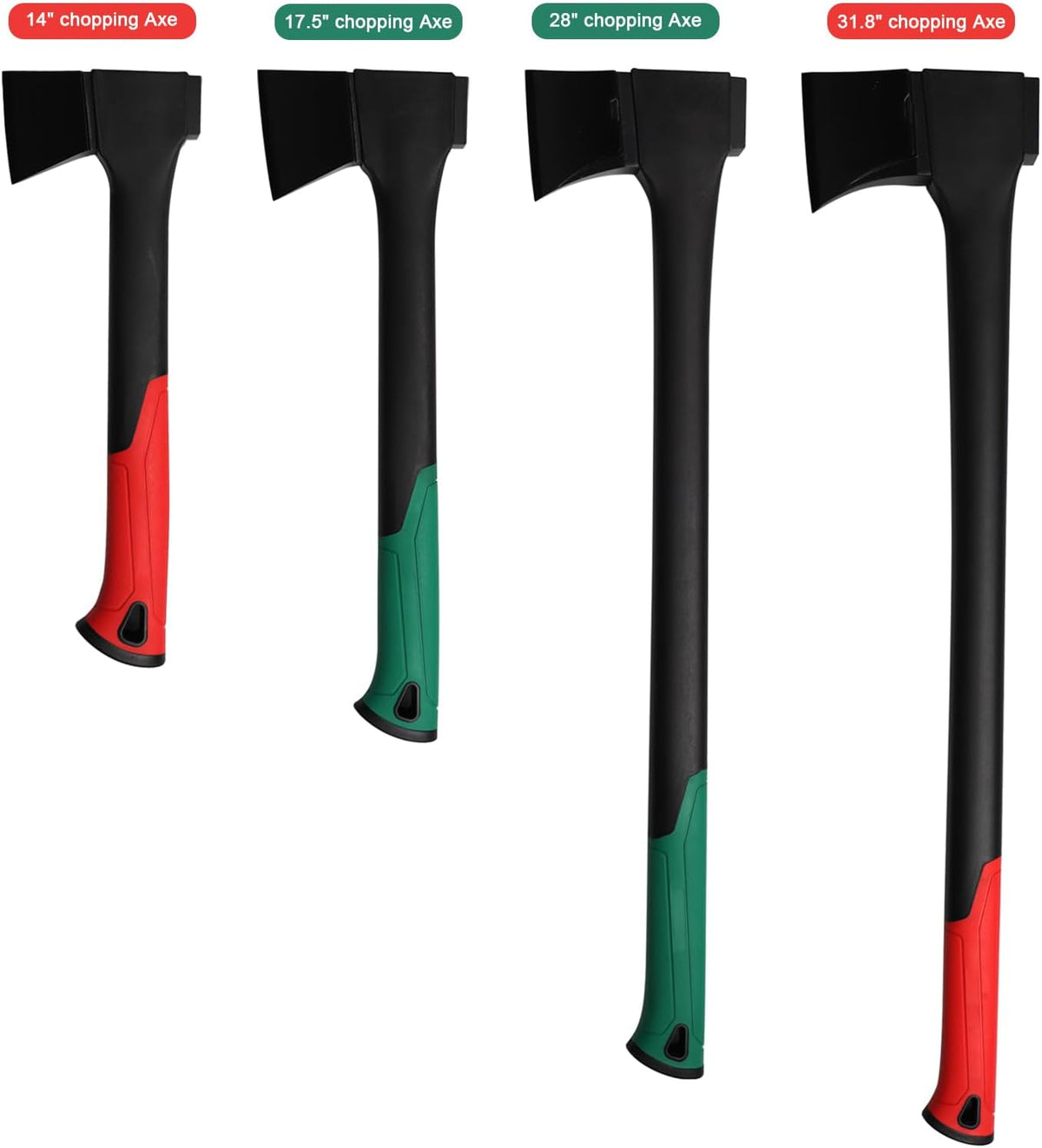 Camping Hatchet 31.8 Inch,Survival Hatchet Tactical for Wood Chopping and Kindling,Hatchet Axewith V Grind Blade, Lightweight Nylon Fiber Handle,for Outdoor Survival, Gardening, Hiking (L)
