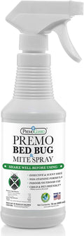 Premo Guard Bed Bug Killer Spray 16 oz - University Tested 100% Kill Rate - Natural Non Toxic, Stain & Scent Free - Kill Bedbugs & Mites On Bed & Blankets, Furniture, Clothing - Child & Pet Safe