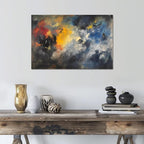 Abstract Wall Art for Living Room Black Modern Canvas Artwork Fantasy Colorful Cloud Pictures Contemporary Painting Decor for Bedroom Home Office Decorations 24x36 inches