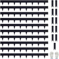 10-Pack Galvanized Steel Landscape Lawn Edging - 4.5 inch Height Black Powder Coated Bendable Metal Strips - Hammer-in Edge Border - Yard Pathway Divider 40 inch Each(33Ft Total), #LYLB45BK-US