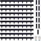 10-Pack Galvanized Steel Landscape Lawn Edging - 4.5 inch Height Black Powder Coated Bendable Metal Strips - Hammer-in Edge Border - Yard Pathway Divider 40 inch Each(33Ft Total), #LYLB45BK-US