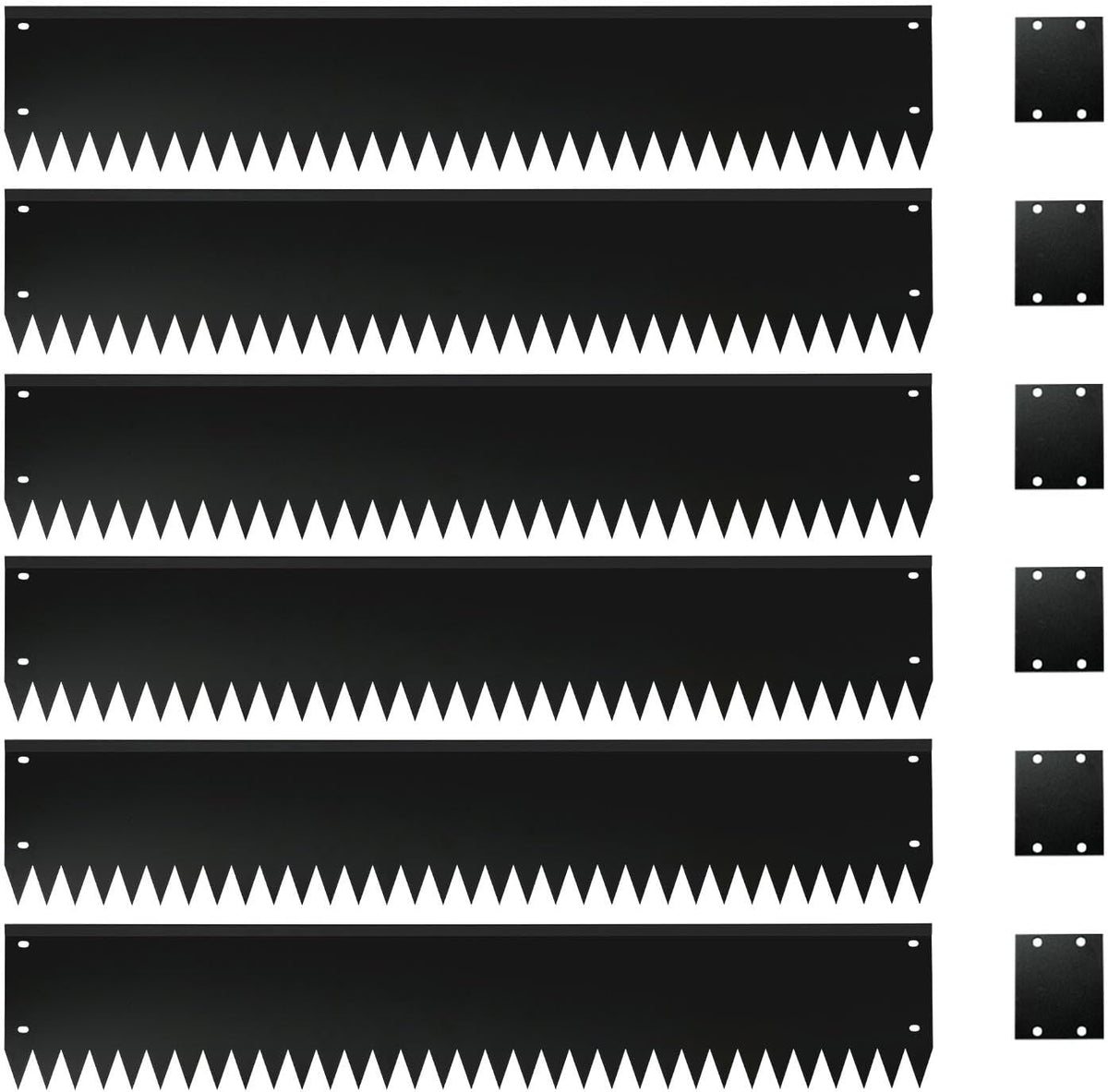 Steel Garden Edging with Top Bending Protection Metal Lanscape Edging Steel Lawn Edging 40 inch Strips, 6 inch Depth 180 Degree Bend for Garden,Lawn,Backyard, 6 Pack (6 inch-180 Degree Bend, Black)