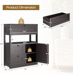 Bathroom Cabinet, Modern Bathroom Floor Storage Cabinet Organizer with 1 Door and 3 Drawers, Freestanding Cupboard for Kitchen/Living Room Use