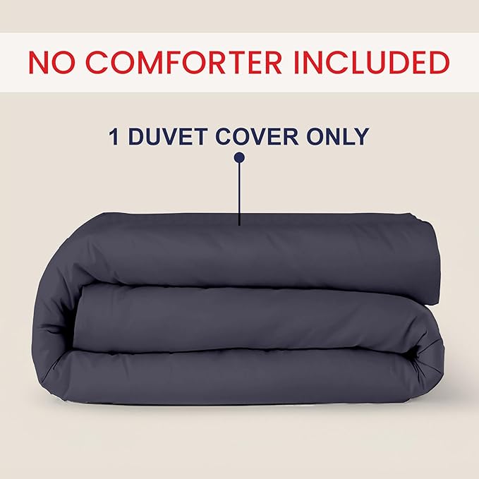 Kotton Culture 120"x98" 1 Pc Oversized King Duvet Cover Only 100% Egyptian Cotton - 600 TC Comforter Cover, Zipper Closure & Corner Ties - Fits Large King Inserts (Oversized King, Dark Grey)