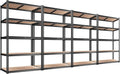 TigerParty 2020LBS Garage Shelving Units, 5-Tier Storage Shelves Heavy Duty, Adjustable Metal Organizer Utility Rack for Kitchen, Closet, Warehouse, Pantry, 72" H x 35.55" W x 16" D, 4PCS