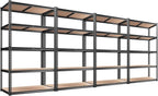 TigerParty 2020LBS Garage Shelving Units, 5-Tier Storage Shelves Heavy Duty, Adjustable Metal Organizer Utility Rack for Kitchen, Closet, Warehouse, Pantry, 72" H x 35.55" W x 16" D, 4PCS