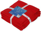 Casa Lino 24 Pack Wash Cloths Set, (12" X12) 100% Cotton wash Cloths, wash Cloths for Your face and Body, Highly Absorbent & fingertip Soft wash Cloths for Your face and Body, Red.