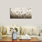 Wildflower Wall Art Autumn Canvas Picture Butterfly Grass Dandelion Artwork Vintage Wooden Board Painting Prints for Bedroom Living Room Office Home Kitchen Wall Decor Framed Ready to Hang 30" x 60"