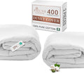 Pizuna Pure 100% Cotton Duvet Cover Queen Size 1 PC, Luxurious 400 Thread Count Long Staple Cotton Duvet Cover, Soft Sateen Weave Comforter Cover, Button Closure (White Duvet Cover Only, Queen)