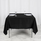 Efavormart 70" Square Linens Black Wholesale Linens Polyester Square Linen Tablecloth for Wedding Banquet Party Restaurant
