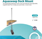 Scott Aerator Aquasweep Dock Mount - 1/2 Horse Power 115V 100 Feet Cord - Water Circulator | Water Agitator | Water Mover