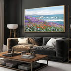 YDYSUNE Coastal Large Landscape Wall Art for Living Room, Bedroom Pictures, Ocean Beach Artwork, Blue Decorations Above Bed Decor, Coastal Landscape Wall Art, Beach Pinting 29×58IN