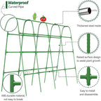 63" Tall Garden Trellis for Climbing Plants Outdoor Cucumber Trellis for Raised Beds Metal U-Frame Arch Tunnel Tomato Cage with Garden Netting for Garpes/Pea/Zucchini/Squash/Bean/Vines