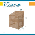 DUCKCOVERS Essential Water-Resistant 29 Inch Patio Chair Cover, Outdoor Chair Covers
