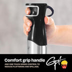 Guy Fieri's Flavortown Immersion Blender with DynamicShaft Technology, 400W & One-Hand Speed Control – Perfect for Soups, Sauces, Smoothies, Baby Food & More – Hand Blender & Electric Whisk